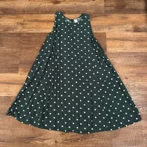 Old Navy Women's Green Polka Dot Swing Mini Dress Sundress M Sleeveless